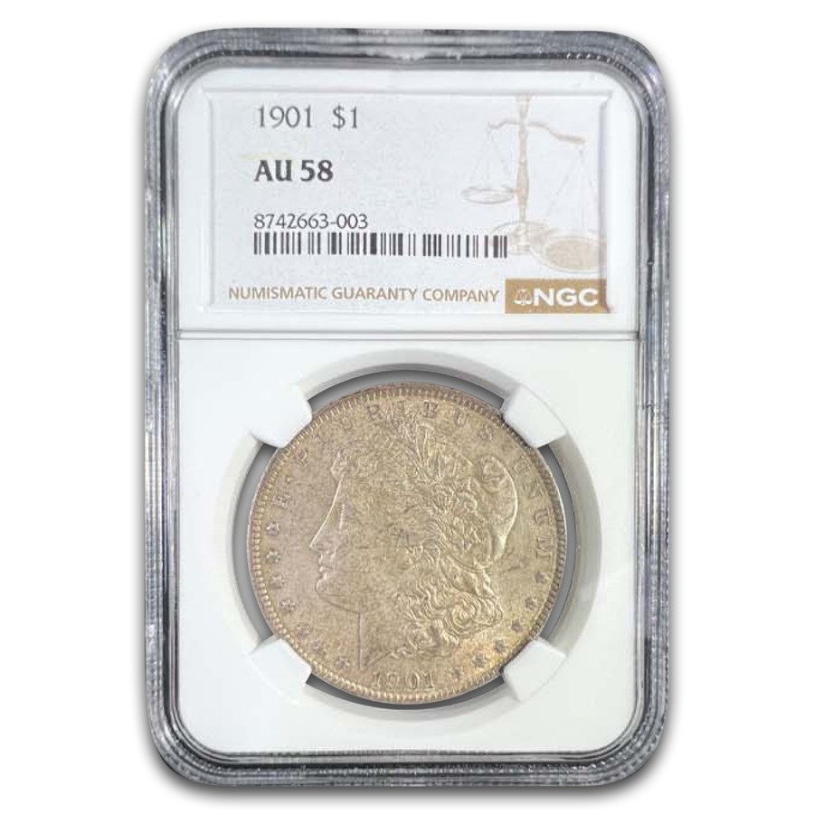 1901 Morgan Dollar AU-58 NGC