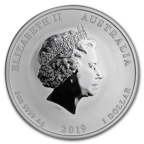 2019 Australia 1 oz Silver Lunar Pig BU (Series II)