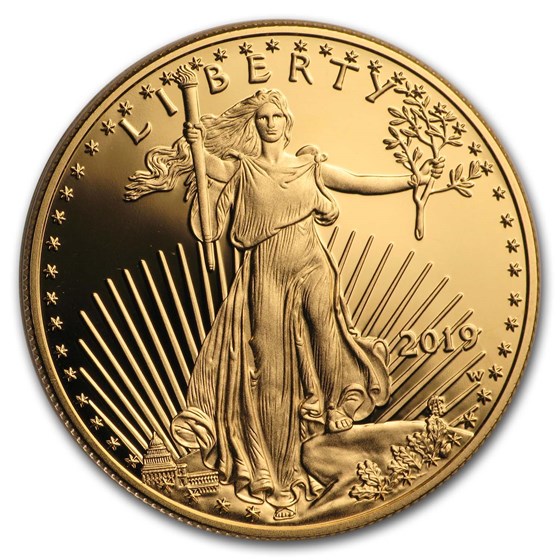 2019-W 4-Coin Proof American Gold Eagle Set (w/Box &amp; COA)