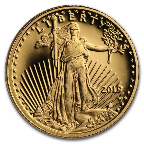 2019-W 4-Coin Proof American Gold Eagle Set (w/Box &amp; COA)