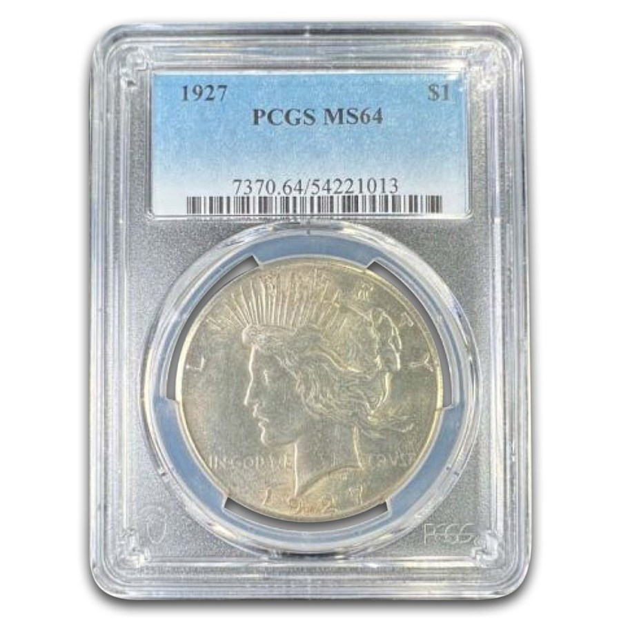 1927 Peace Dollar MS-64 PCGS