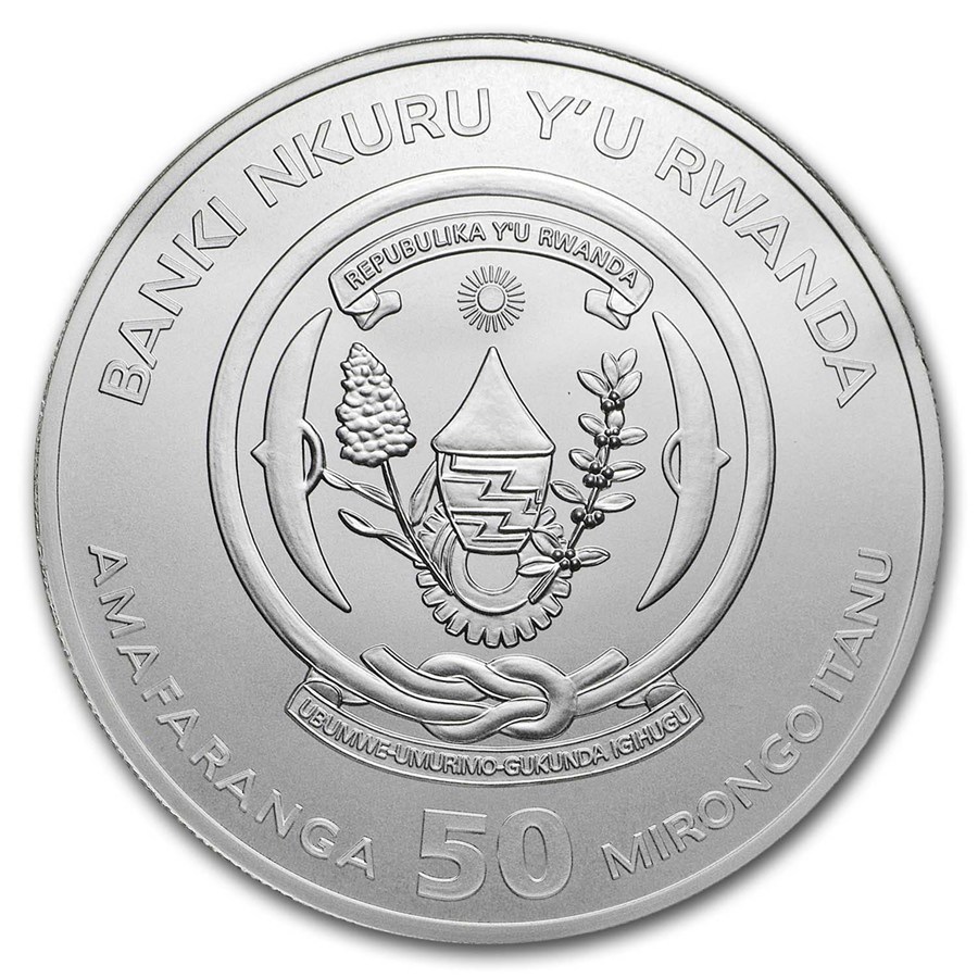2019 Rwanda 1 oz Silver Lunar Year of the Pig BU