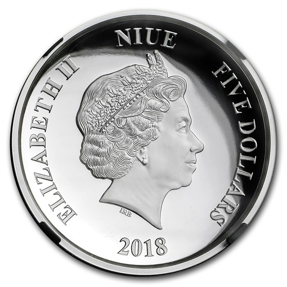 2018 Niue Silver 2 oz $5 Mickey's 90th Anniv Ultra High Relief