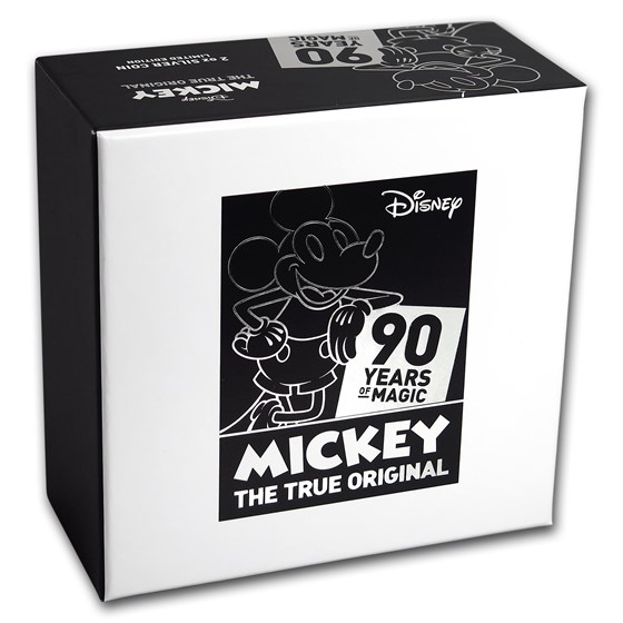 2018 Niue Silver 2 oz $5 Mickey's 90th Anniv Ultra High Relief