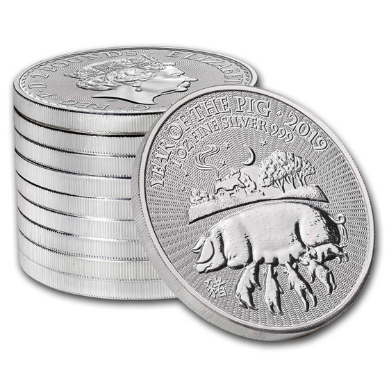 2019 Great Britain 1 oz Silver Year of the Pig BU