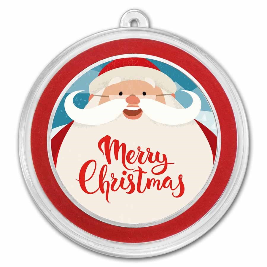 2026 1 oz Silver Colorized Round - Big Smiling Santa