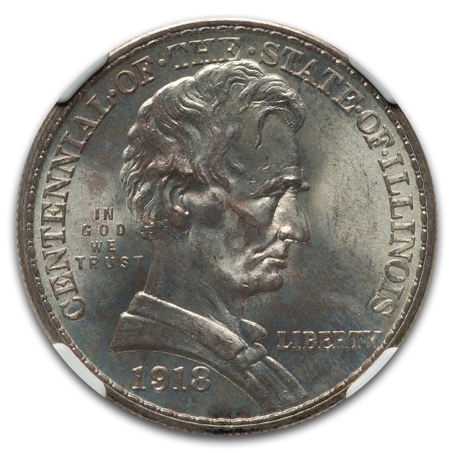 1918 Lincoln Illinois Centennial Half Dollar MS-67 NGC