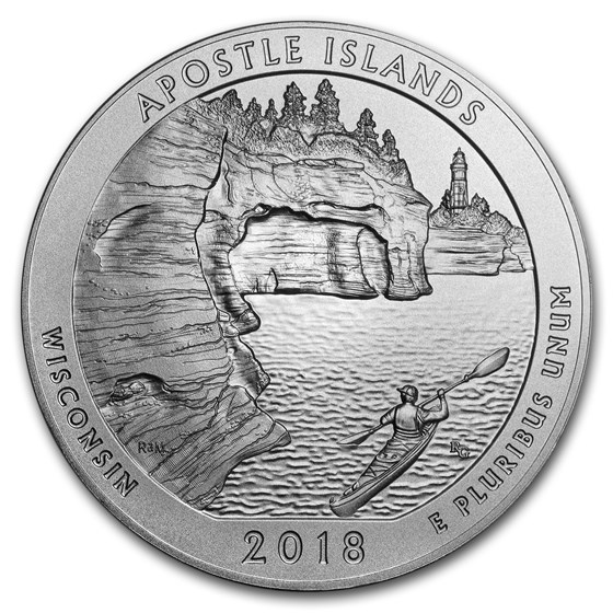 2018-P 5 oz Silver ATB Apostle Islands (w/Box &amp; COA)