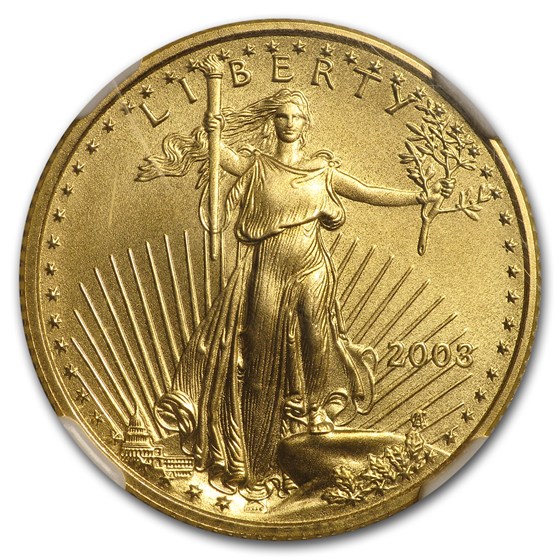 2003 1/4 oz American Gold Eagle MS-70 NGC