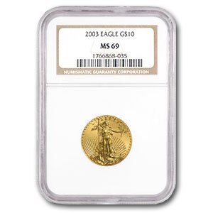 2003 1/4 oz American Gold Eagle MS-69 NGC
