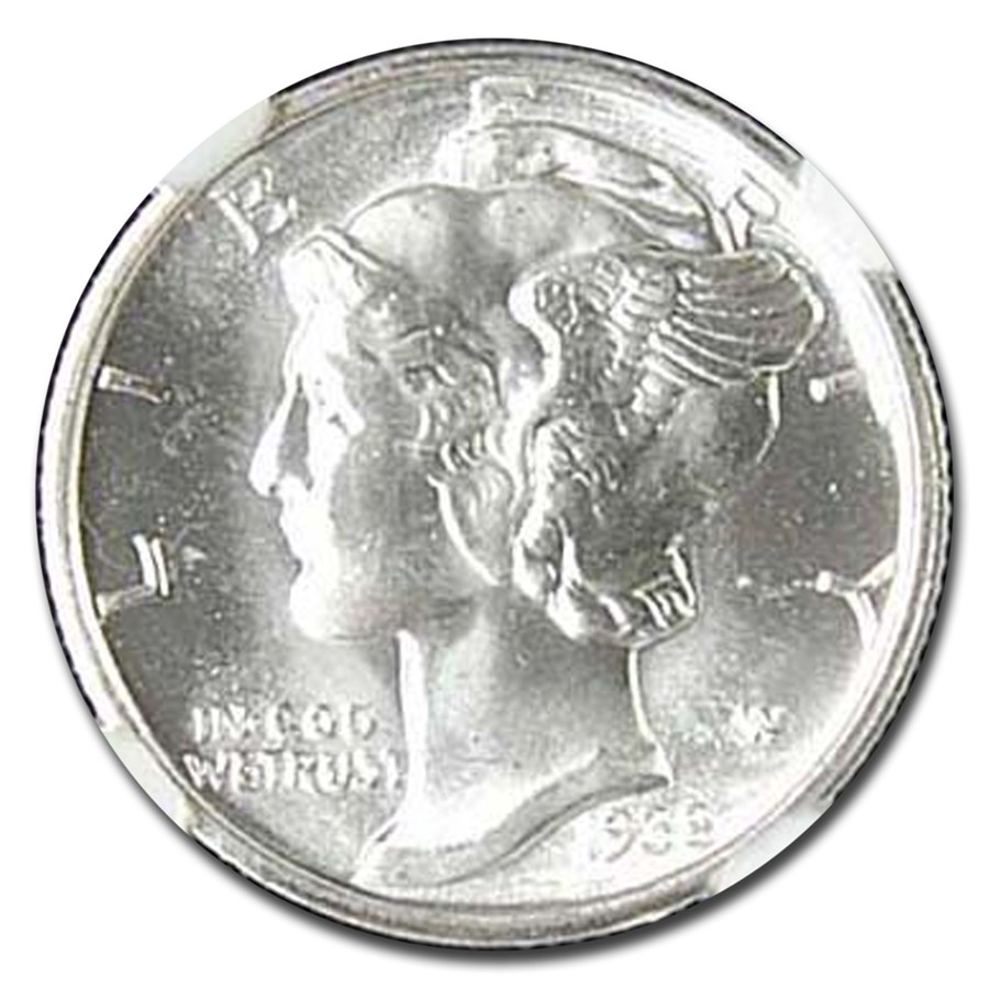 1938-D Mercury Dime MS-67 NGC (FB)