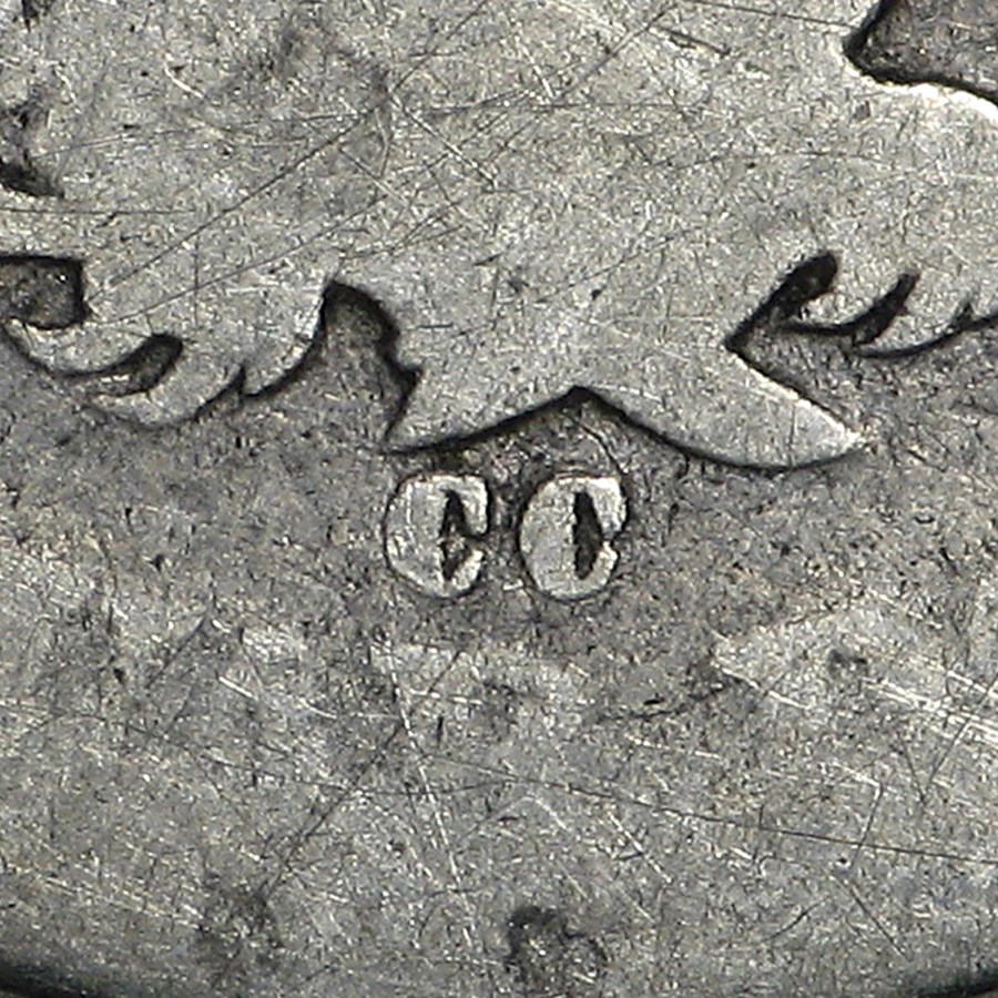 1875-1878-CC Carson City Liberty Seated Quarter Avg Circ