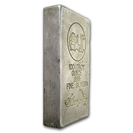 100 oz Poured Silver Bar - SilverTowne