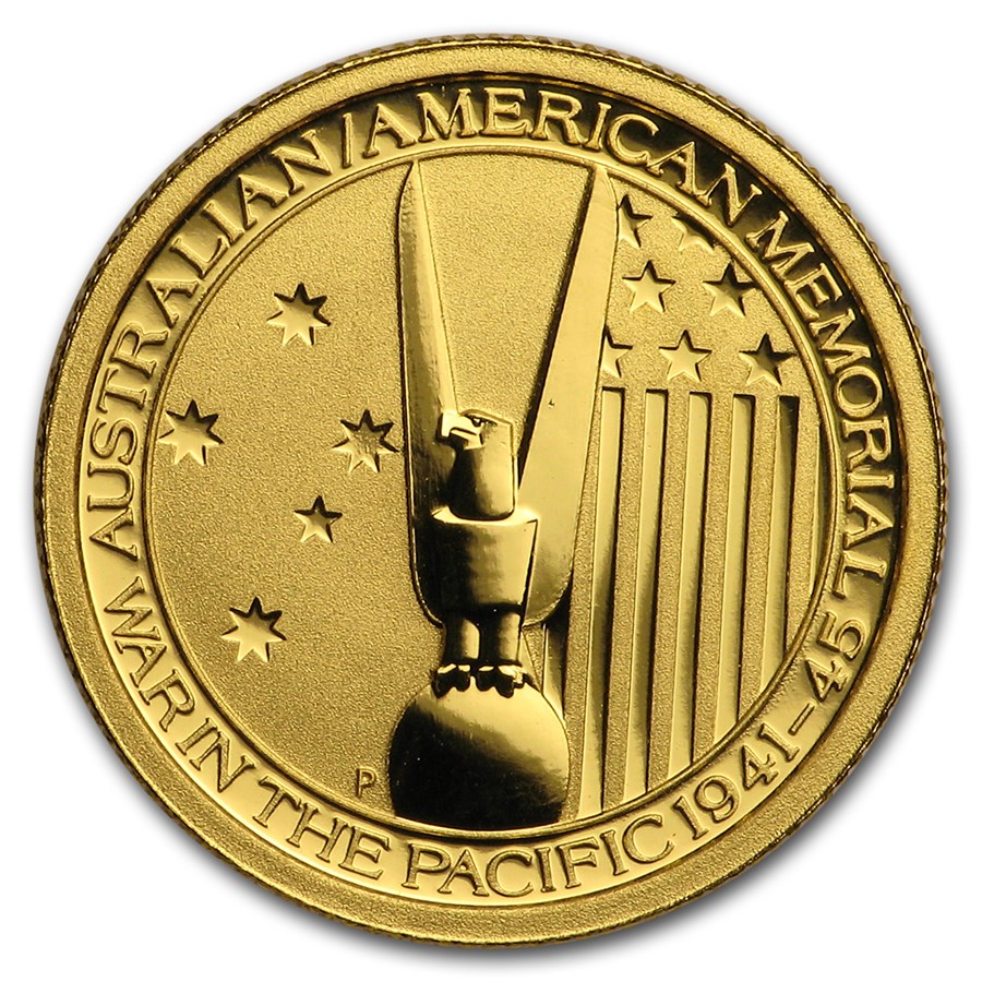 2013 Australia 1/10 oz Gold Australian-American Memorial BU