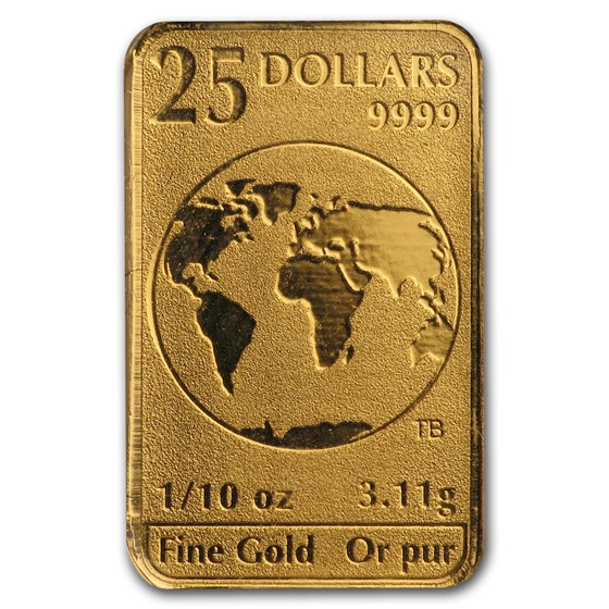 2016 Canada 1/10 oz Gold $25 5-Bar Set (In Assay)