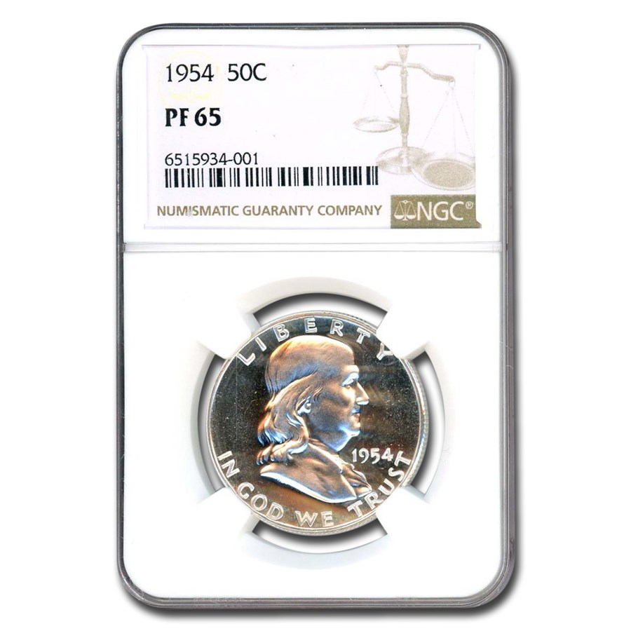 1954 Franklin Half Dollar PF-65 NGC