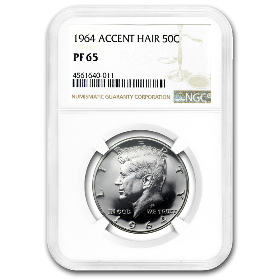1964 Kennedy Half Dollar PF-65 NGC (Accented Hair)