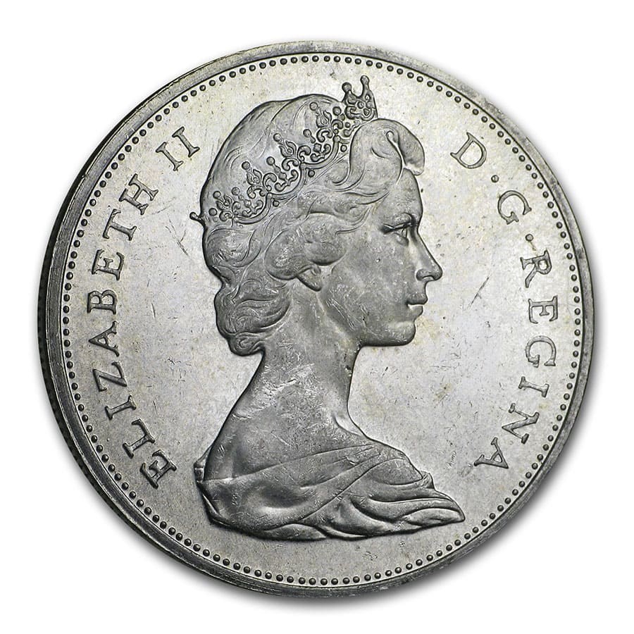 1965 Canada Silver Dollar BU/Prooflike