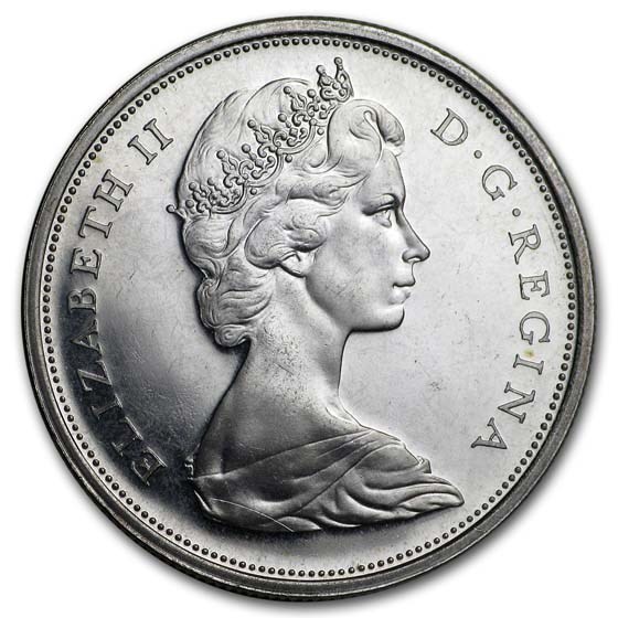 1965 Canada Silver 50 Cents Elizabeth II BU/Prooflike