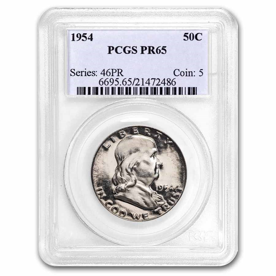 1954 Franklin Half Dollar PR-65 PCGS