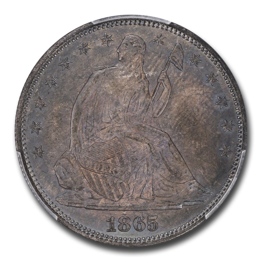 1865 Liberty Seated Half Dollar MS-66 PCGS