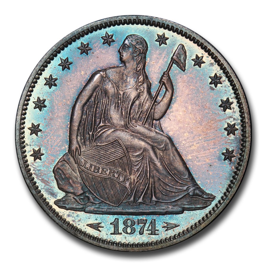 1874 Liberty Seated Half Dollar PR-66 PCGS (Arrows)