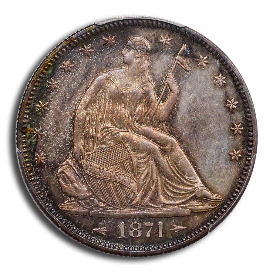 1874 Liberty Seated Half Dollar PR-65 PCGS (Arrows)