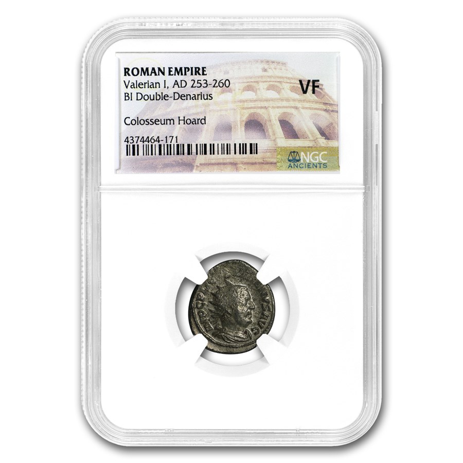 Roman Empire Dbl Denarius Emperor Valerian I (253-260 AD) VF NGC