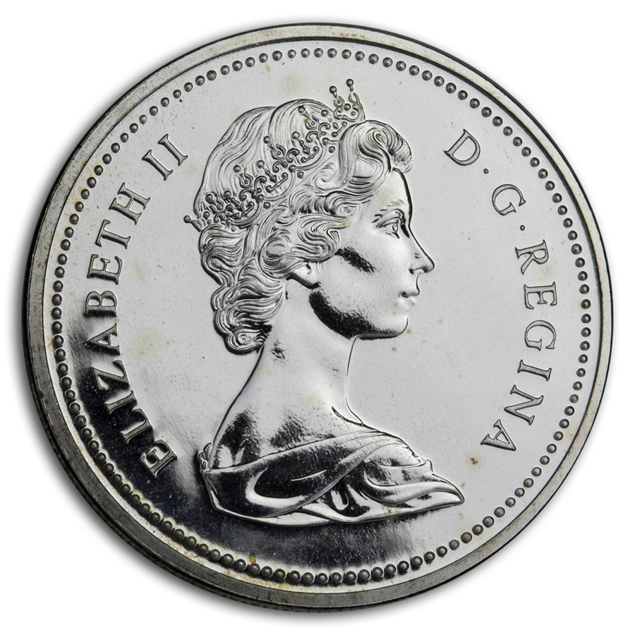 1976 Canada Silver Dollar Specimen (Parliament Library)