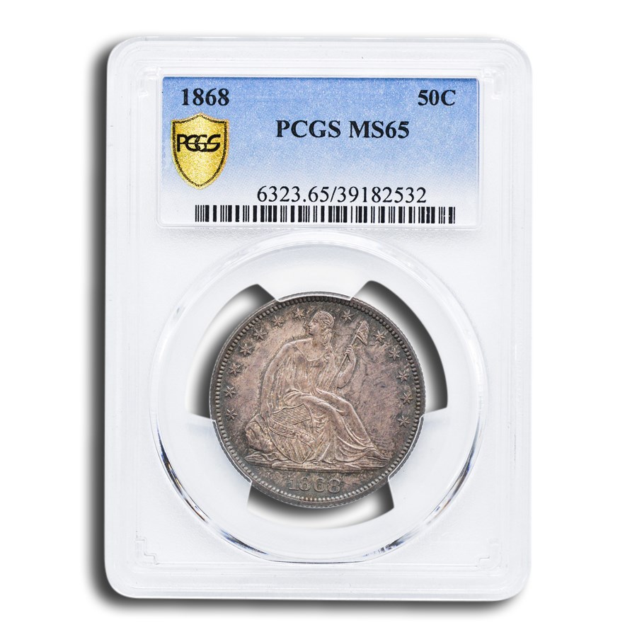 1868 Liberty Seated Half Dollar MS-65 PCGS