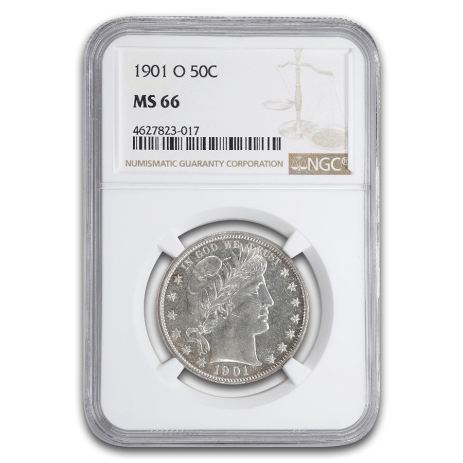 1901-O Barber Half Dollar MS-66 NGC
