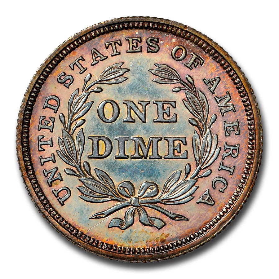 1837 Liberty Seated Dime PF-65 NGC (Large Date)