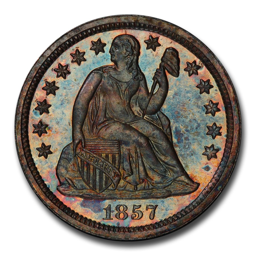 1857 Liberty Seated Dime PR-67 PCGS