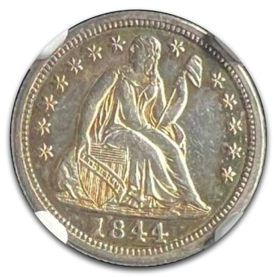 1844 Liberty Seated Dime MS-64 NGC