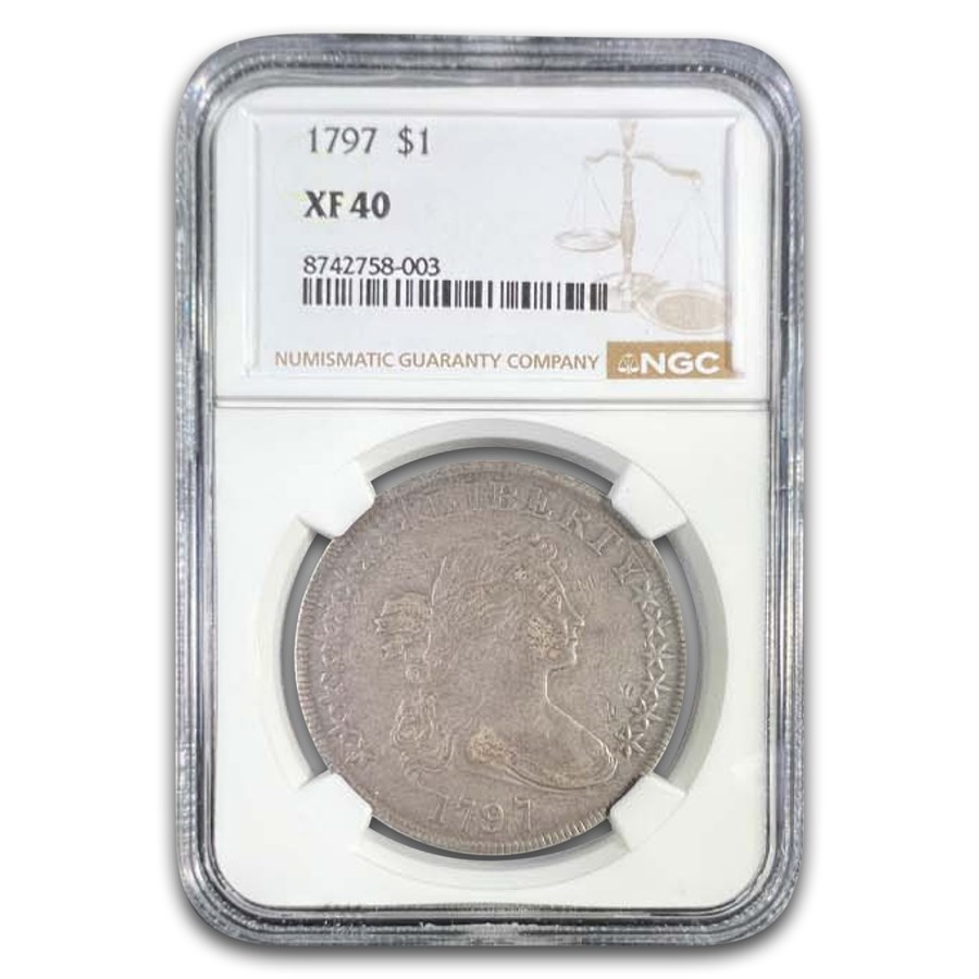 1797 Draped Bust Dollar XF-40 NGC