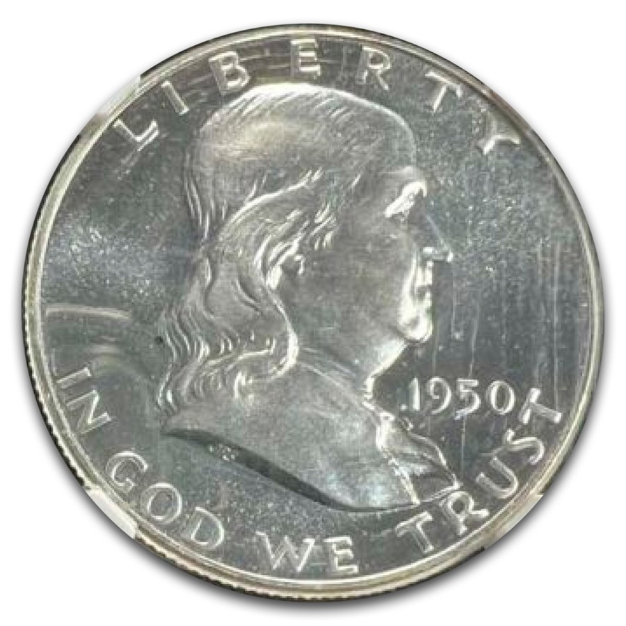 1950 Franklin Half Dollar PF-65 Cameo NGC