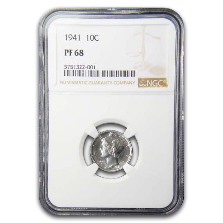 1941 Mercury Dime PF-68 NGC