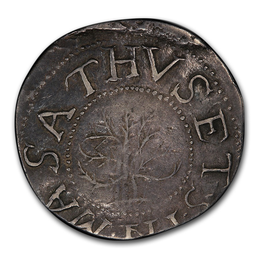 1652 Oak Tree Shilling "IN at BOT" Var AU-50 PCGS
