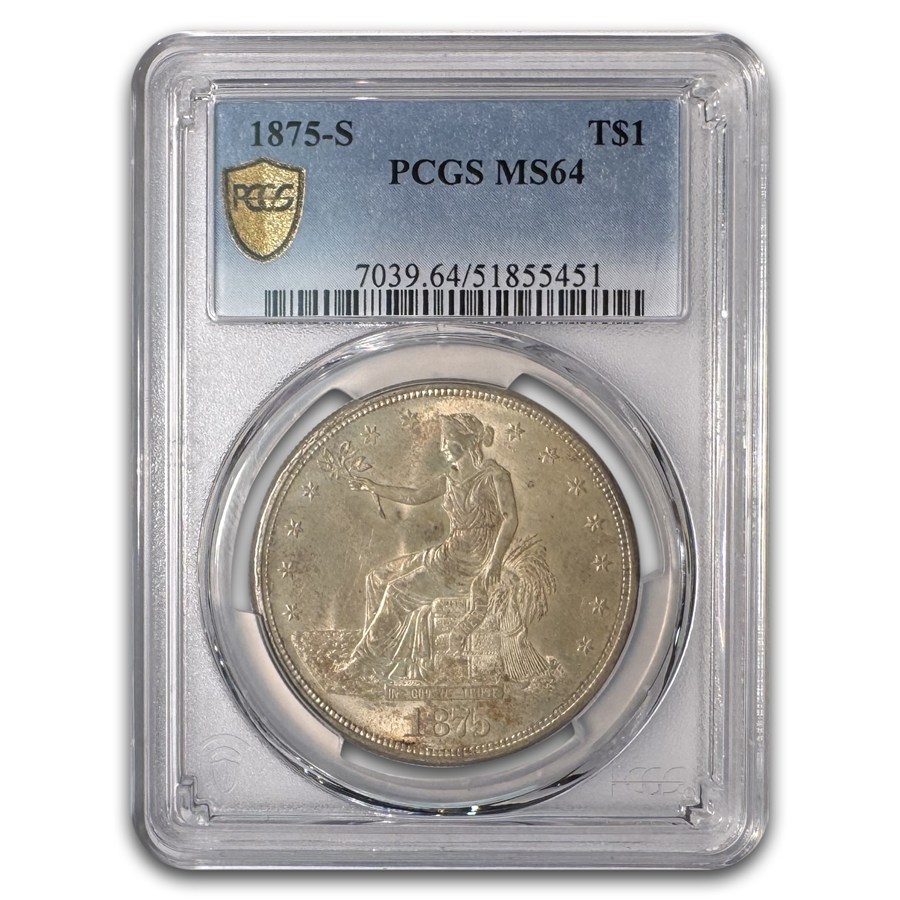 1875-S Trade Dollar MS-64 PCGS