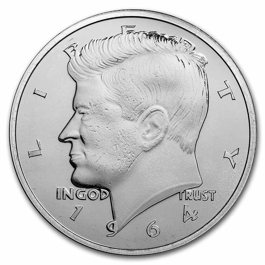 1 oz Silver Round - Kennedy Half Dollar