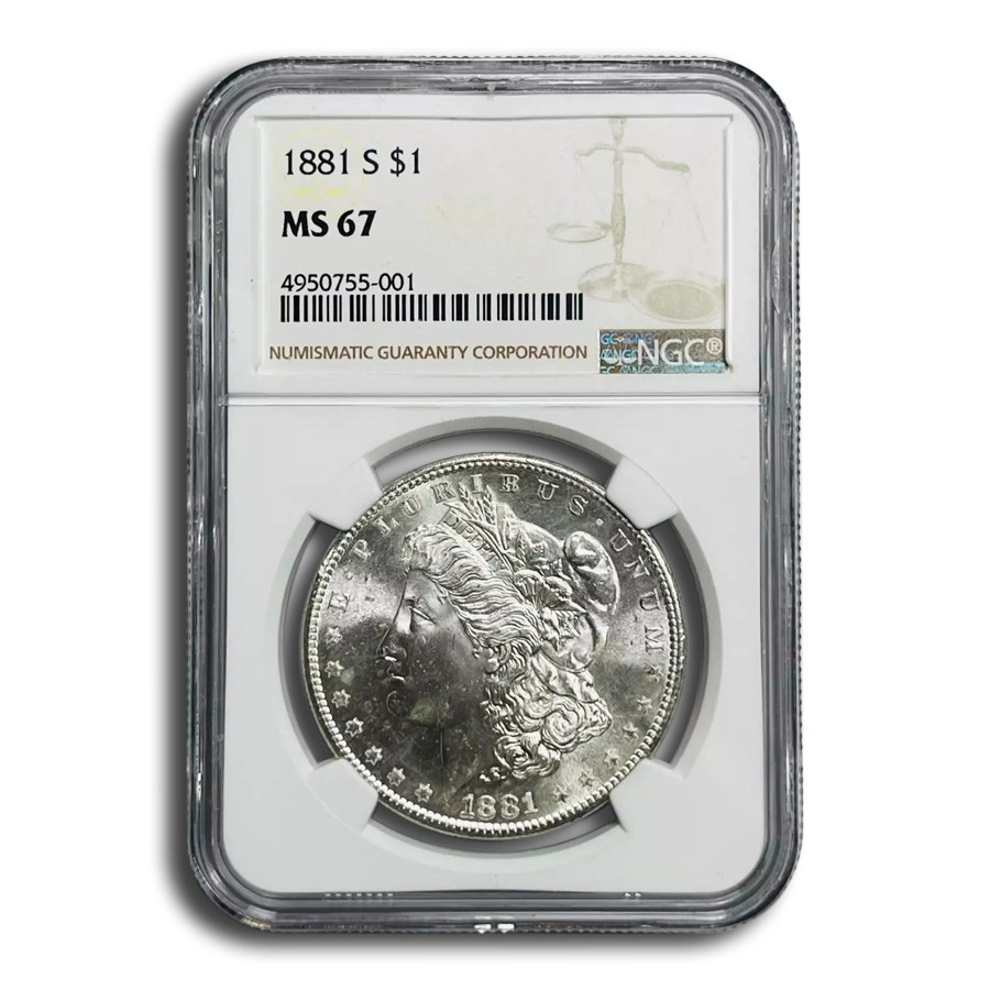 1881-S Morgan Dollar MS-67 NGC