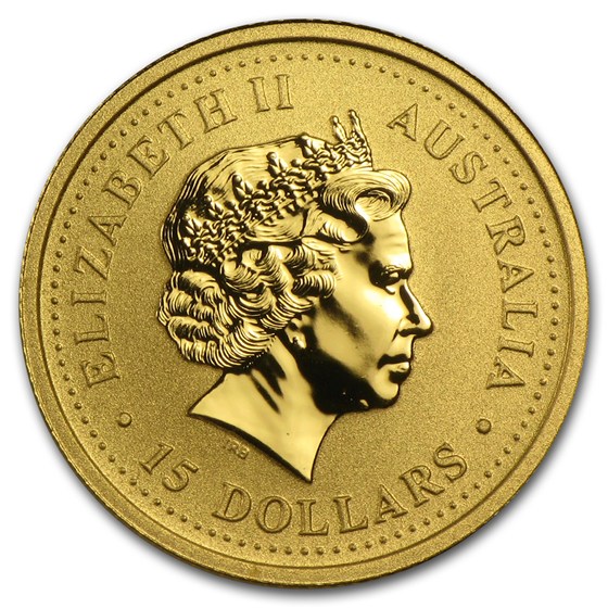 2007 Australia 1/10 oz Gold Lunar Pig BU (Series I)