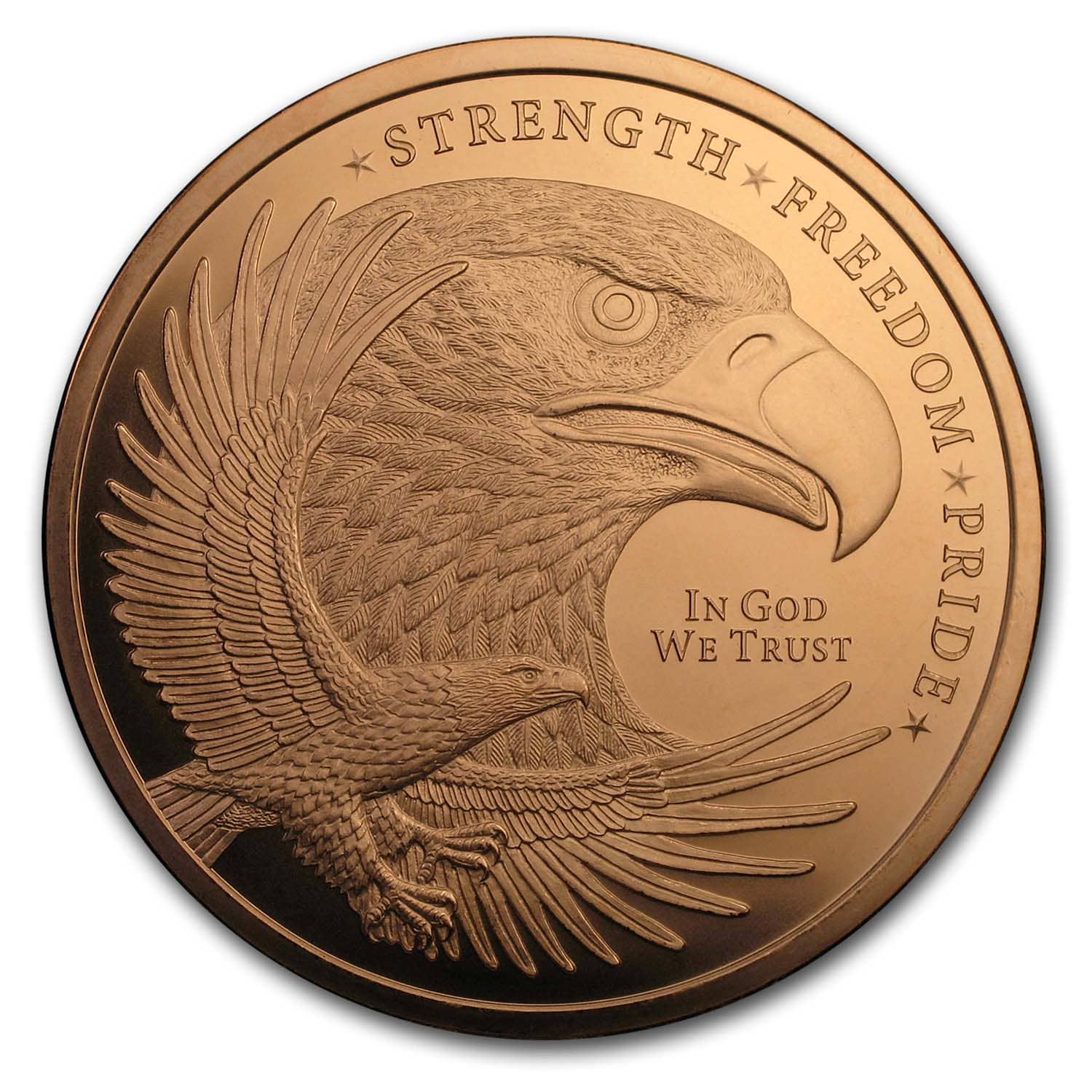 5 oz Copper Round - Eagle (Strength, Freedom, &amp; Pride)