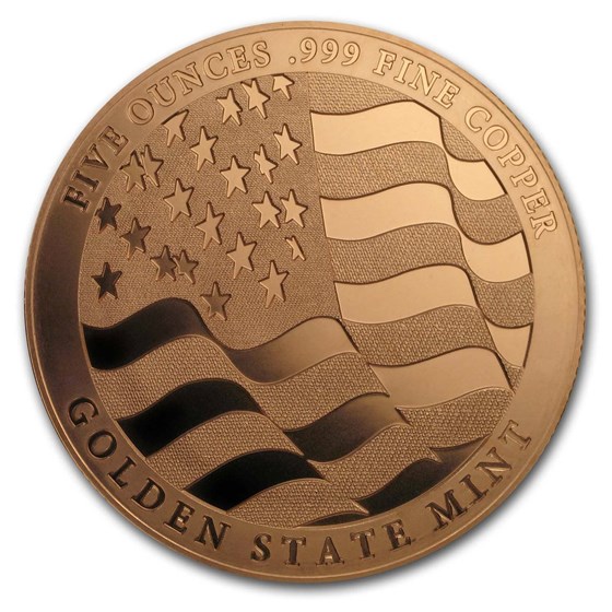 5 oz Copper Round - Eagle (Strength, Freedom, &amp; Pride)