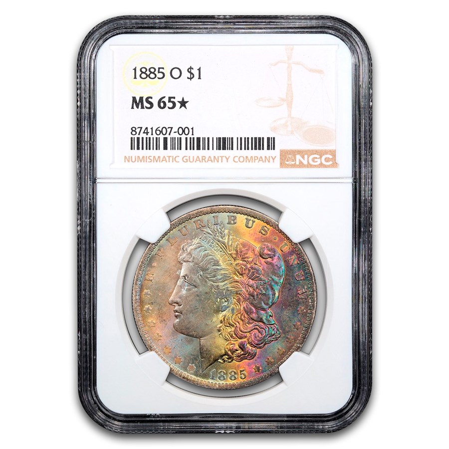 1885-O Morgan Dollar MS-65* NGC (Beautifully Toned)