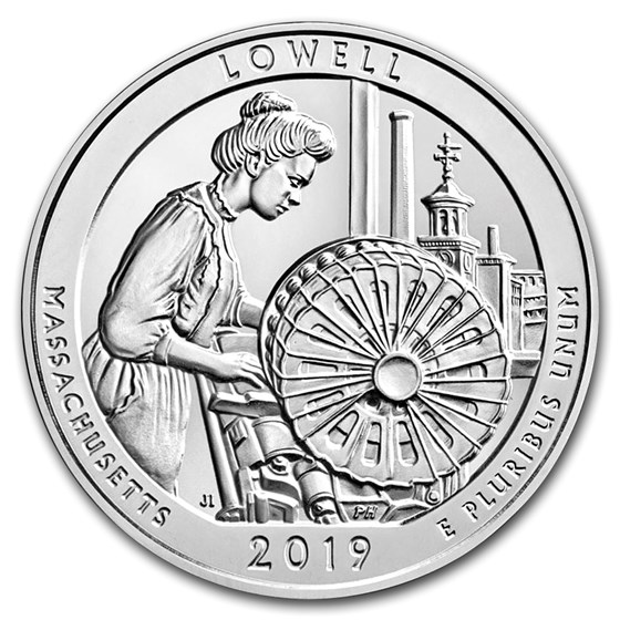 2019-P 5 Oz Silver ATB Lowell National Park (w/Box &amp; COA)