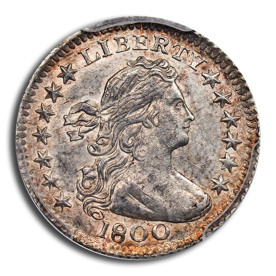 1800 Draped Bust Half Dime MS-62 PCGS