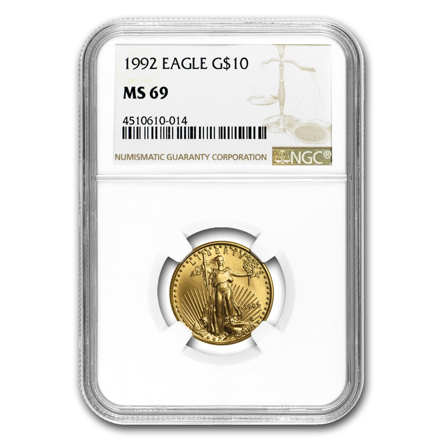 1992 1/4 oz American Gold Eagle MS-69 NGC