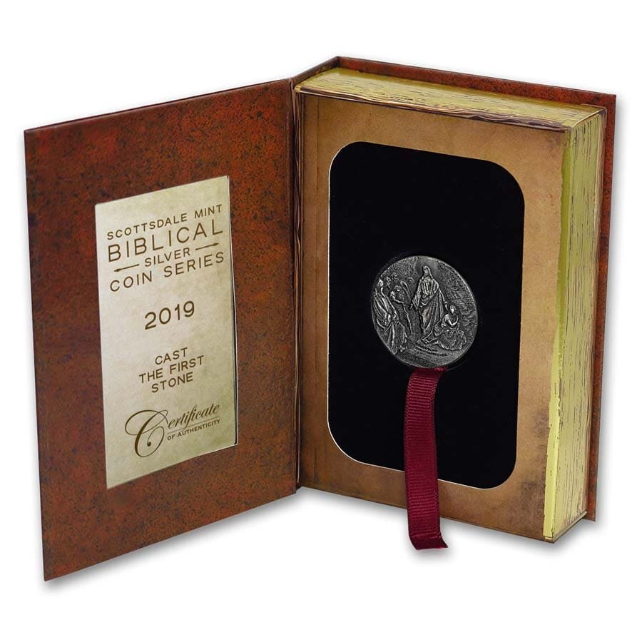 2019 2 oz Silver Coin - Biblical Series (Cast the First Stone)