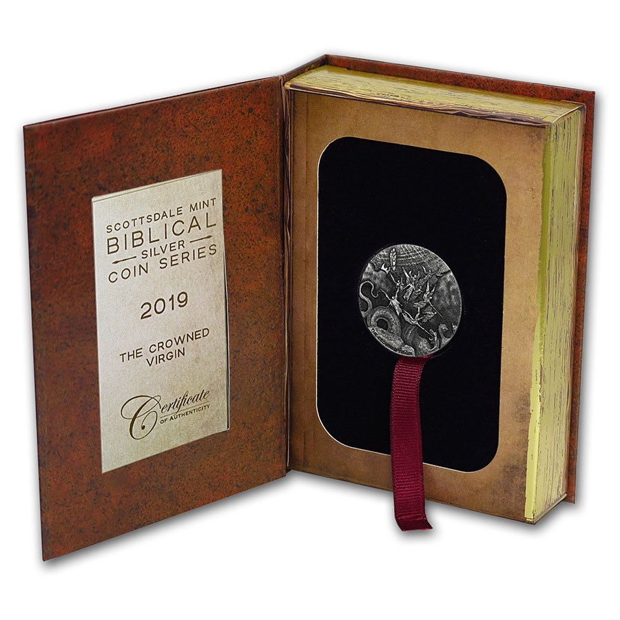 2019 2 oz Silver Coin - Biblical Series (The Crowned Virgin)